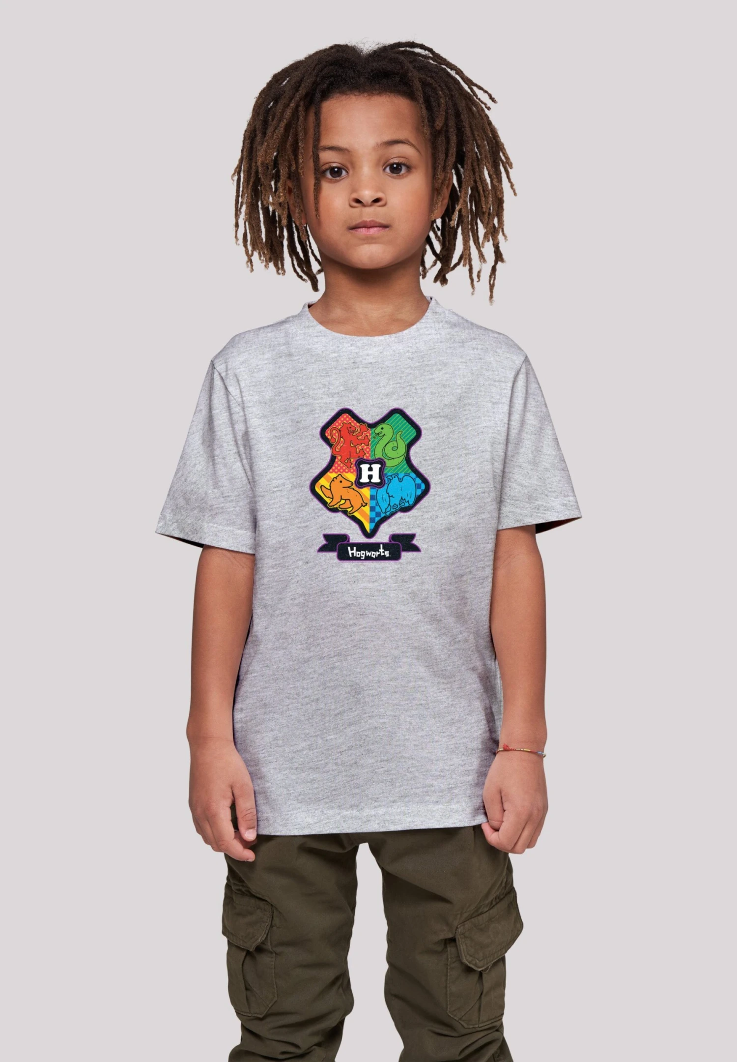 F4NT4STIC Harry Potter Hogwarts Junior Crest - T-Shirt Print - Heather Grey 4 F4NT4STIC Harry Potter Hogwarts Junior Crest - T-Shirt Print - Heather Grey - Afbeelding 2