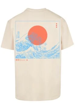 F4NT4STIC Kanagawa Welle - T-Shirt Print - Sand