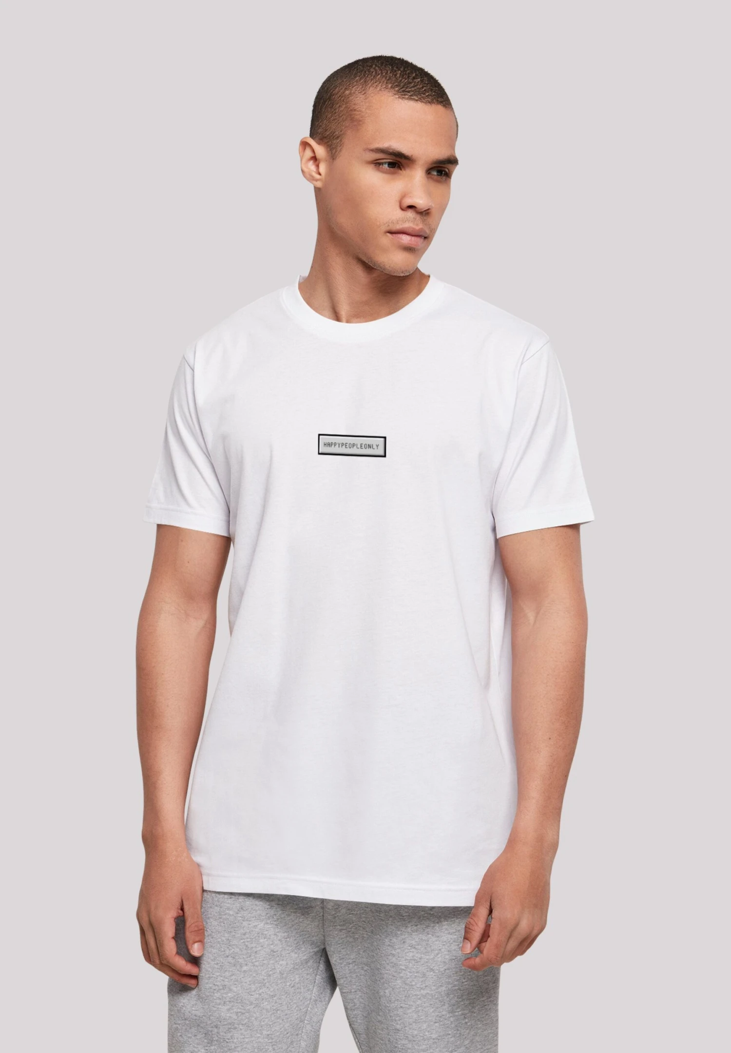 F4NT4STIC Happy People Only- T-Shirt Print - Weiß 5 F4NT4STIC Happy People Only- T-Shirt Print - Weiß - Afbeelding 3