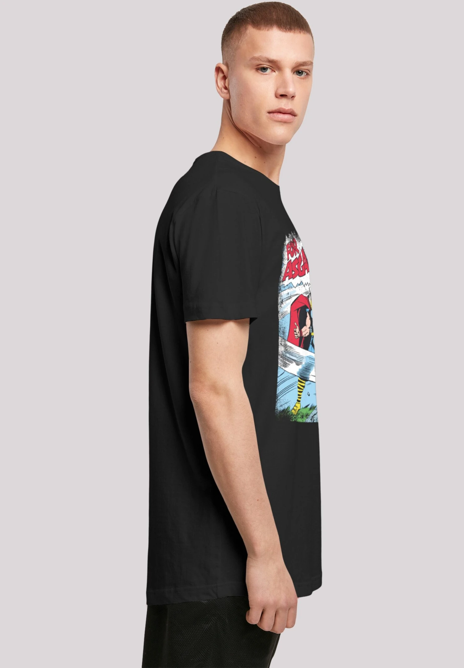 F4NT4STIC Marvel Thor Asgard - T-Shirt Print - Black 6 F4NT4STIC Marvel Thor Asgard - T-Shirt Print - Black - Afbeelding 4