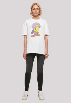 F4NT4STIC Looney Tunes Trickfilm Serie Cartoon Tweety Pie Hip Hop - T-Shirt Print - White -F4Nt4Stic 3bdf74a2d4f44aa5993296862078832f