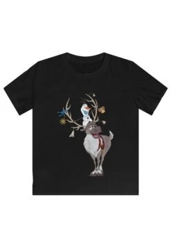 F4NT4STIC Disney Frozen Sven Und Olaf Christmas - Premium Film Movie Tv Co - T-Shirt Print - Black -F4Nt4Stic 3e1b8a2540d146c7bca11f8c1b500a15