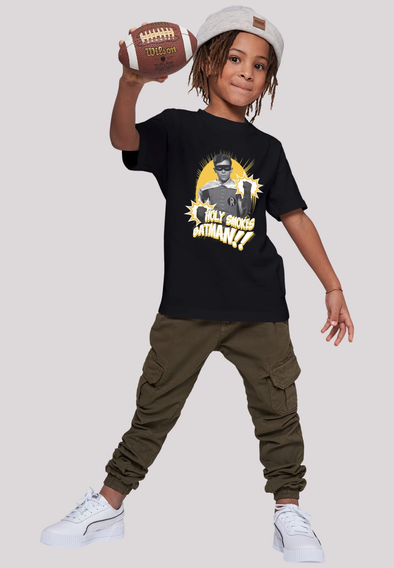 F4NT4STIC Dc Comics Batman Tv Series Robin Holy Smokes - T-Shirt Print - Black 3 F4NT4STIC Dc Comics Batman Tv Series Robin Holy Smokes - T-Shirt Print - Black