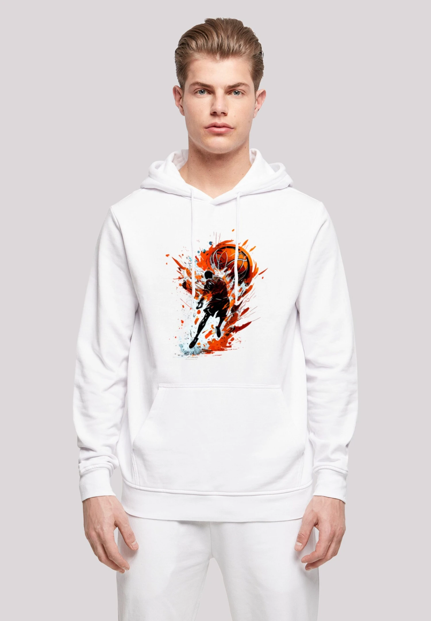 F4NT4STIC Basketball Splash - Hoodie - Weiß 3 F4NT4STIC Basketball Splash - Hoodie - Weiß