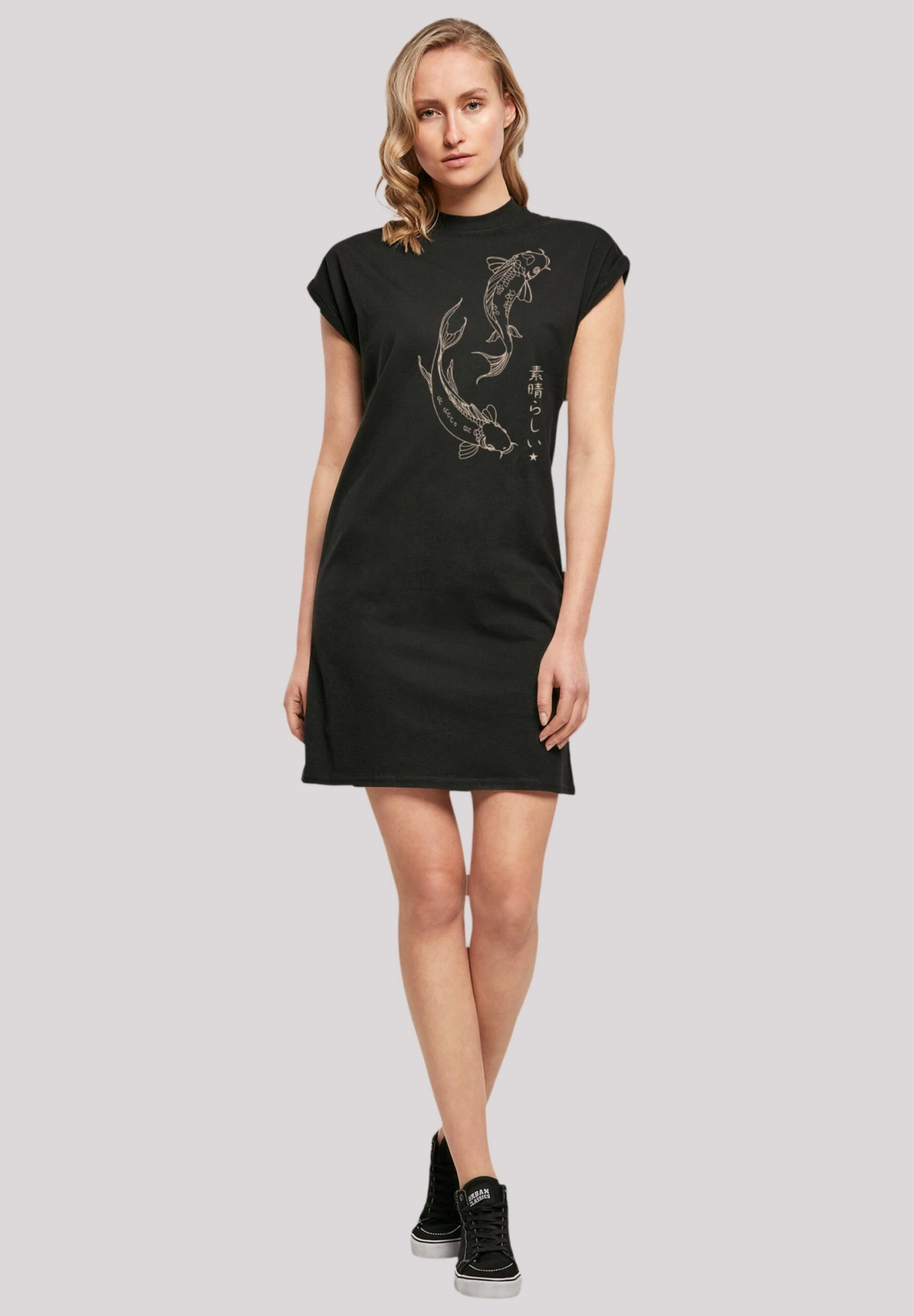 F4NT4STIC Koi Karpfen - Jerseyjurk - Schwarz 4 F4NT4STIC Koi Karpfen - Jerseyjurk - Schwarz - Afbeelding 2