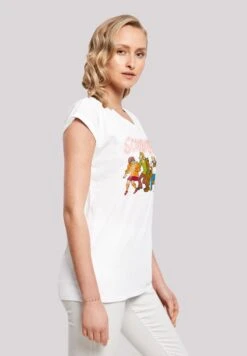 F4NT4STIC Scooby Doo Classic Group - T-Shirt Print - White -F4Nt4Stic 4948265237074a15b8c1a87557b4b22f