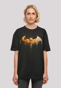 F4NT4STIC Batman Superheld Comic Arkham Knight Halloween Moon Logo - T-Shirt Print - Black