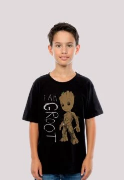 F4NT4STIC Marvel Guardians Of The Galaxy- T-Shirt Print - Black