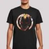 F4NT4STIC Marvel Iron Man Montage Icon Superhero - T-Shirt Print - Black