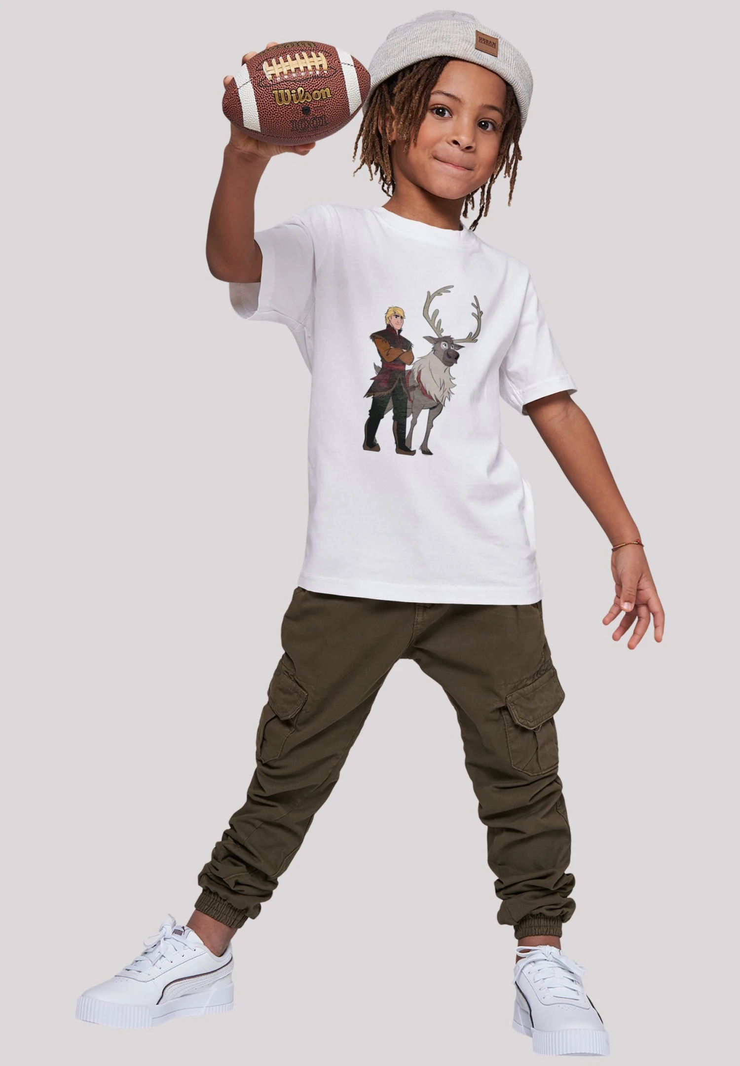 F4NT4STIC Disney Frozen 2 Sven And Kristoff - T-Shirt Print - White 3 F4NT4STIC Disney Frozen 2 Sven And Kristoff - T-Shirt Print - White