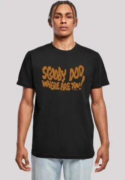 F4NT4STIC Scooby Doo Where Are You Spooky - T-Shirt Print - Black