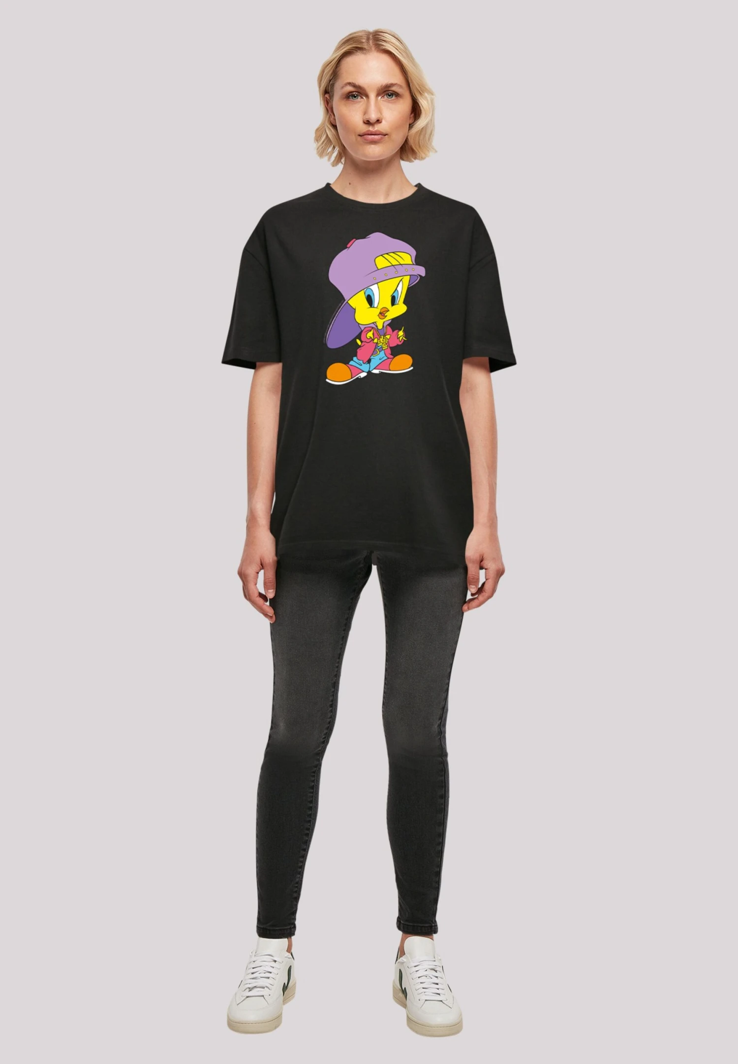 F4NT4STIC Looney Tunes Trickfilm Serie Cartoon Tweety Pie Hip Hop - T-Shirt Print - Black 4 F4NT4STIC Looney Tunes Trickfilm Serie Cartoon Tweety Pie Hip Hop - T-Shirt Print - Black - Afbeelding 2