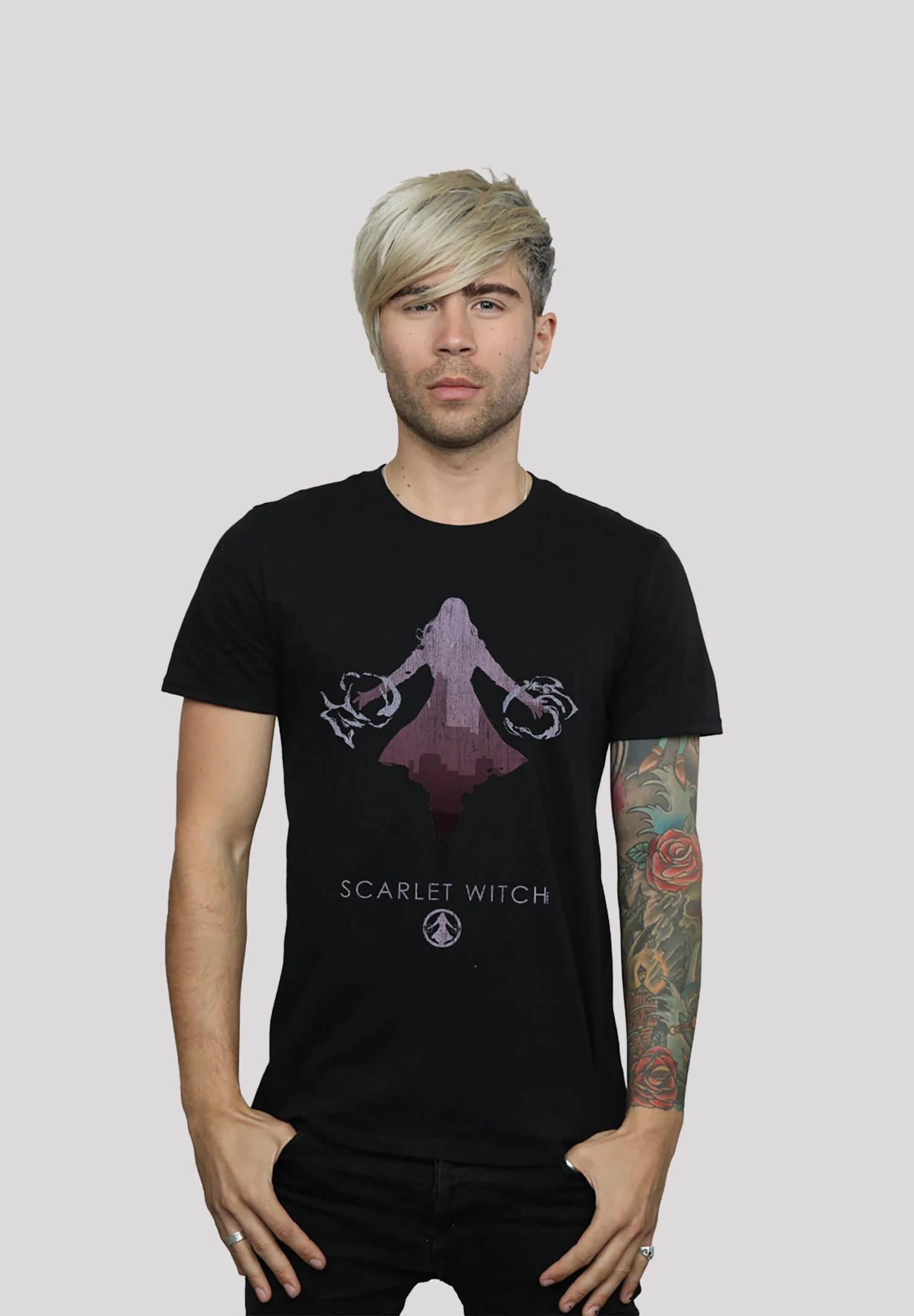 F4NT4STIC Marvel Universe Scarlet Witch - Premium Superhelden Iron Man Cap - T-Shirt Print - Black 3 F4NT4STIC Marvel Universe Scarlet Witch - Premium Superhelden Iron Man Cap - T-Shirt Print - Black