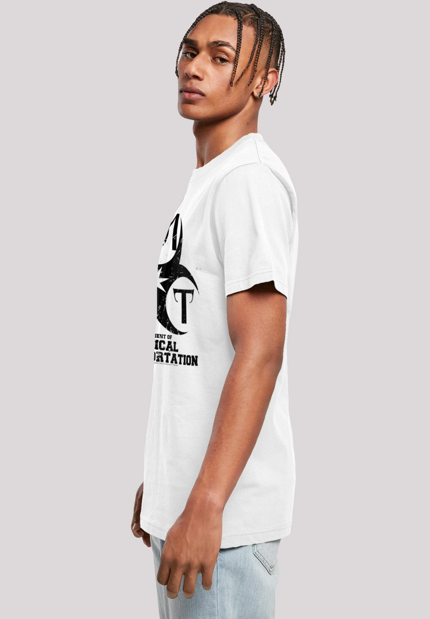 F4NT4STIC Harry Potter Department Of Magical Transportation Logo - T-Shirt Print - White 7 F4NT4STIC Harry Potter Department Of Magical Transportation Logo - T-Shirt Print - White - Afbeelding 5