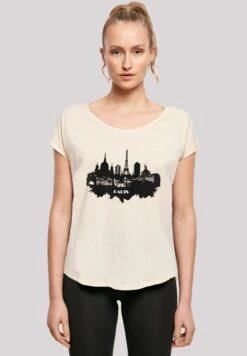 F4NT4STIC Paris Skyline Long- T-Shirt Print - Whitesand
