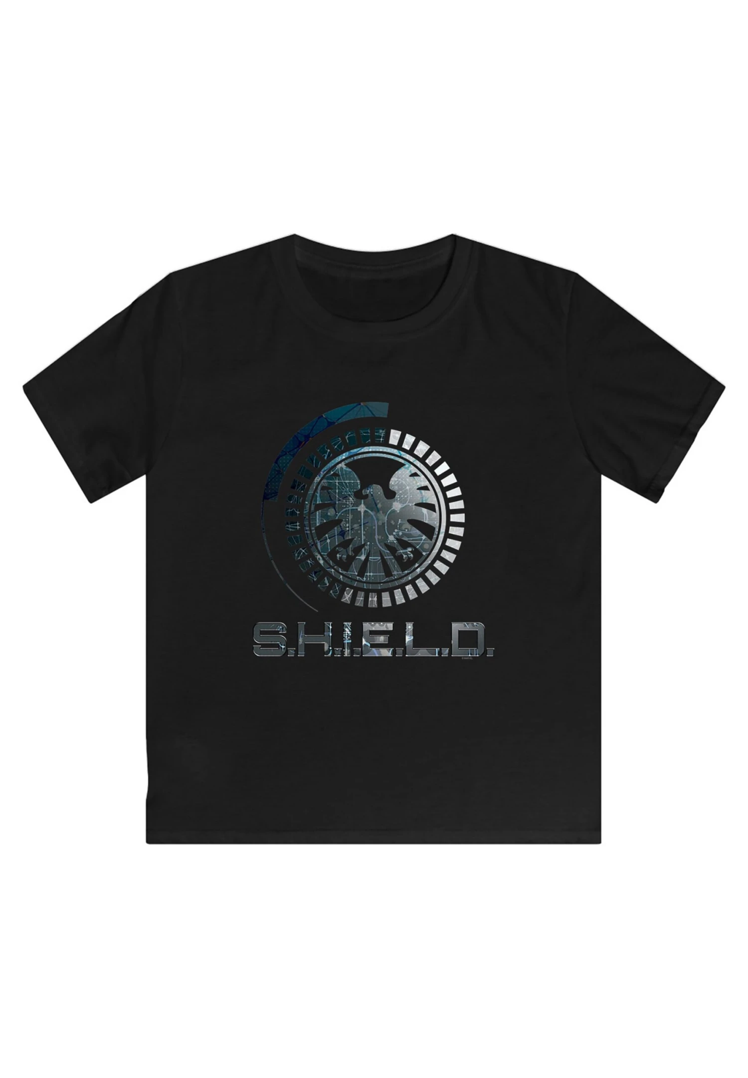F4NT4STIC Marvel Avengers Shield CircuitsPremium Superhelden Iron- T-Shirt Print - Black 4 F4NT4STIC Marvel Avengers Shield CircuitsPremium Superhelden Iron- T-Shirt Print - Black - Afbeelding 2