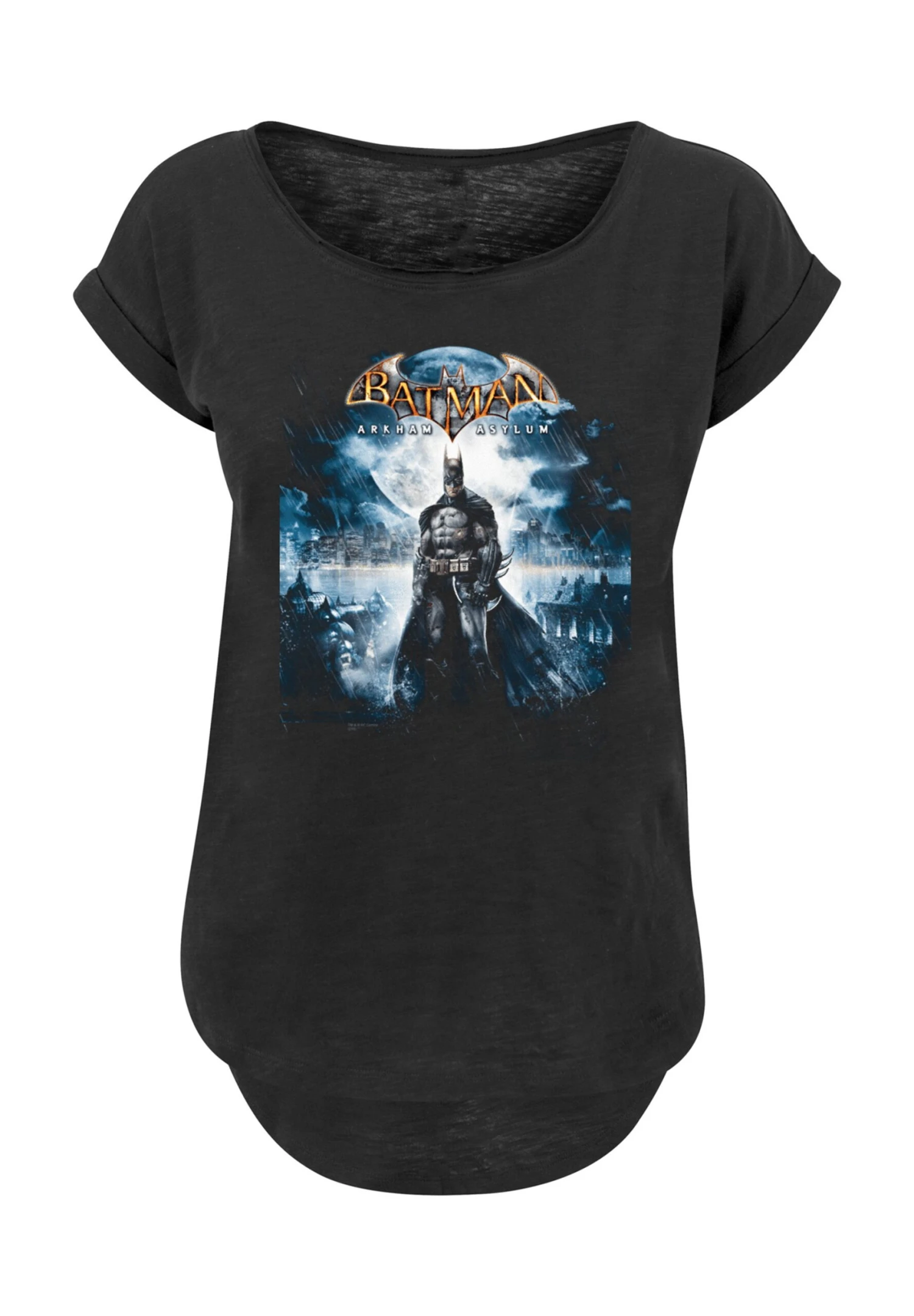 F4NT4STIC Comics Batman Arkham Asylum Pale MoonlightWith - T-Shirt Print - Black 8 F4NT4STIC Comics Batman Arkham Asylum Pale MoonlightWith - T-Shirt Print - Black - Afbeelding 6