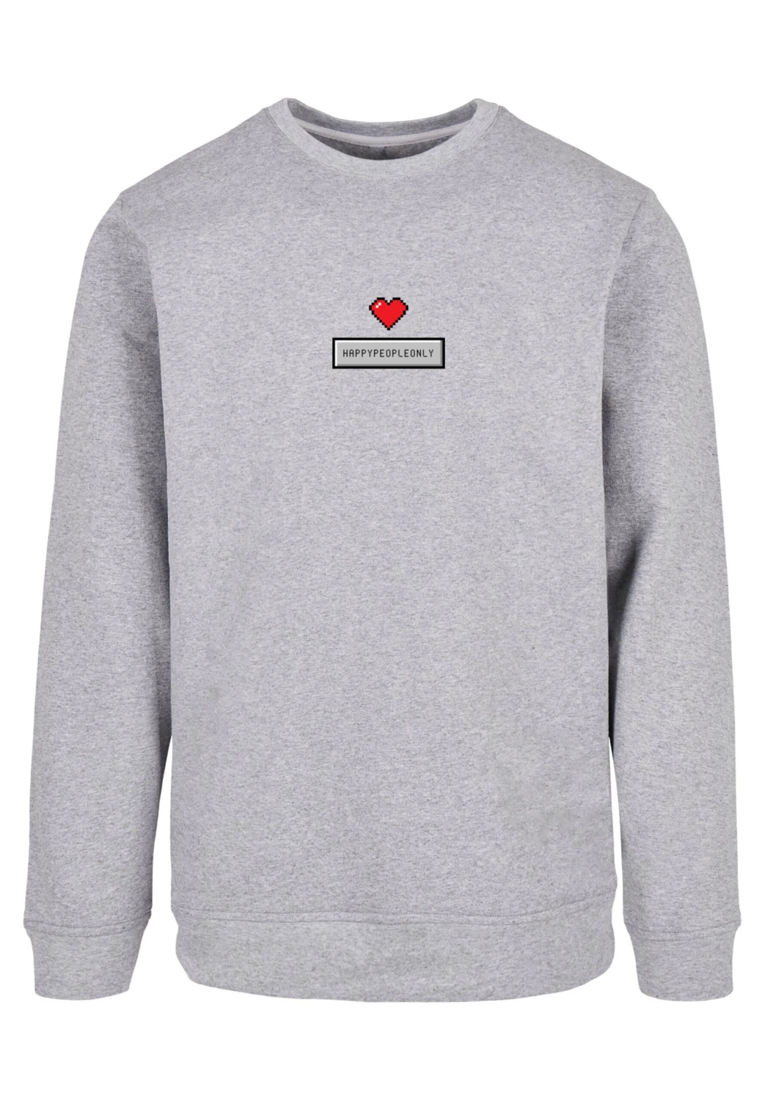 F4NT4STIC Pixel Herz Happy New Year Silvester - Sweater - Heather Grey 8 F4NT4STIC Pixel Herz Happy New Year Silvester - Sweater - Heather Grey - Afbeelding 6