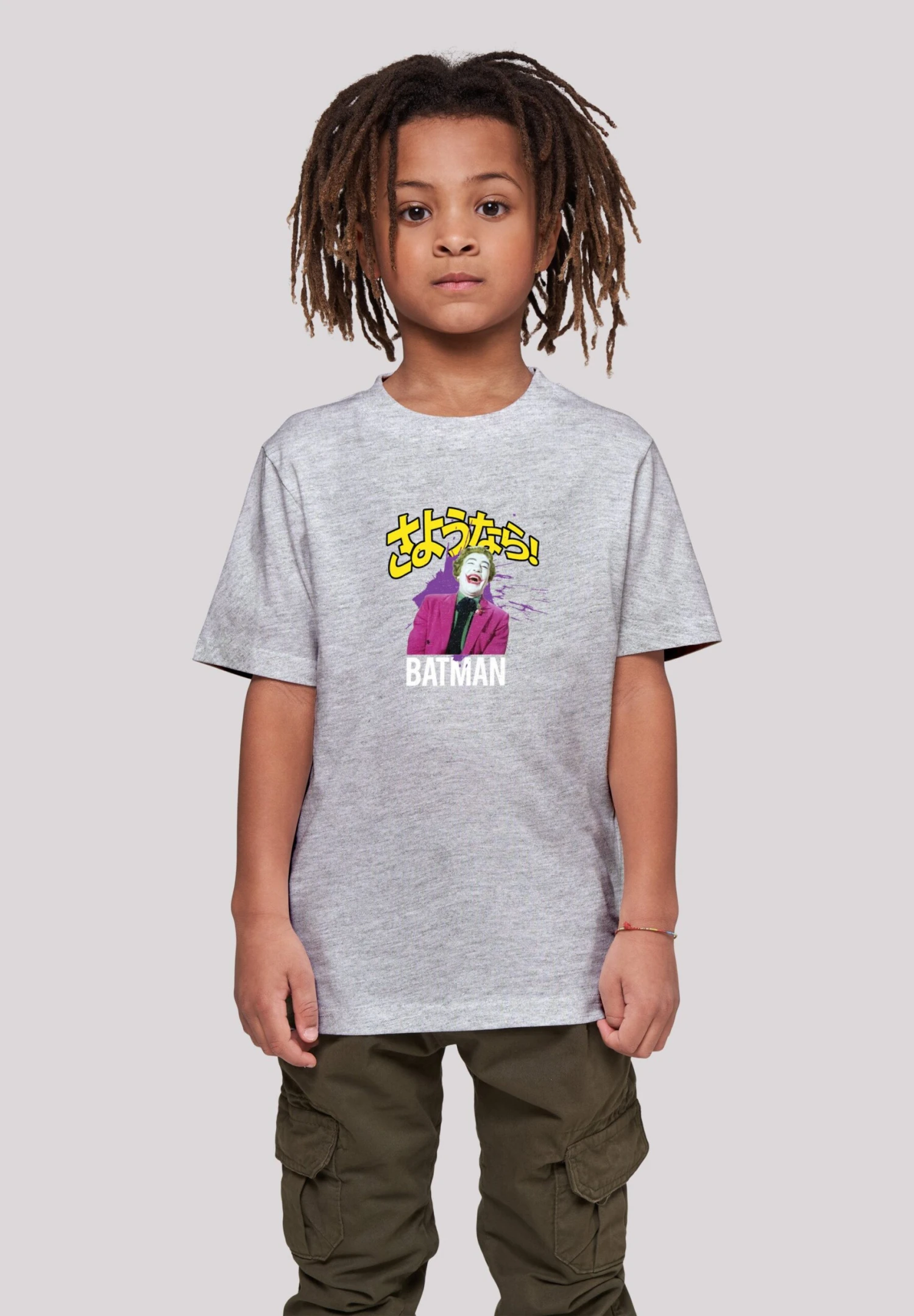 F4NT4STIC Dc Comics Superhelden Batman Tv Serie Joker Splat - T-Shirt Print - Heather Grey 4 F4NT4STIC Dc Comics Superhelden Batman Tv Serie Joker Splat - T-Shirt Print - Heather Grey - Afbeelding 2