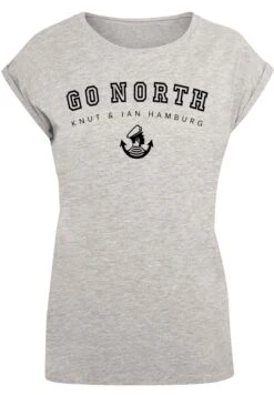 F4NT4STIC Go North KnutJan Hamburg - T-Shirt Print - Heather Grey -F4Nt4Stic 55ca8912f6aa451a88be2f80964dd447