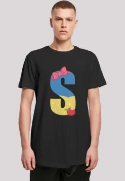 F4NT4STIC Disney Alphabet S Is For Snow White - T-Shirt Print - Black