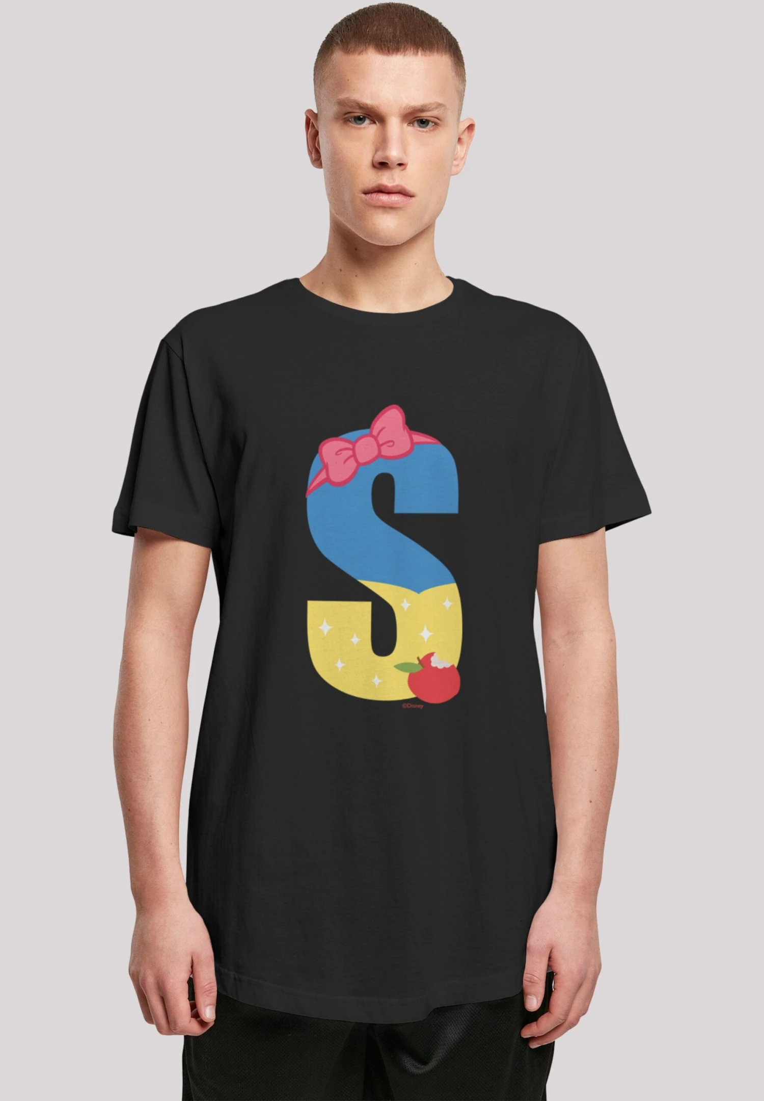 F4NT4STIC Disney Alphabet S Is For Snow White - T-Shirt Print - Black 3 F4NT4STIC Disney Alphabet S Is For Snow White - T-Shirt Print - Black