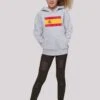 F4NT4STIC Spain Spanien Flagge Distressed - Hoodie - Heather Grey -F4Nt4Stic 56b9ee45fcfe4bbd940465b3accea4ed