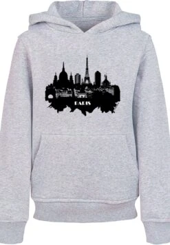 F4NT4STIC Paris SkylineUnisex - Hoodie - Heather Grey -F4Nt4Stic 56de8e2c00804d8eaf1ec5879a02cadf