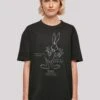 F4NT4STIC Looney Tunes Trickfilm Serie Cartoon Bugs Bunny Weiss Belly - T-Shirt Print - Black -F4Nt4Stic 5964d03d16a648ba8ab588f1bd2387e9