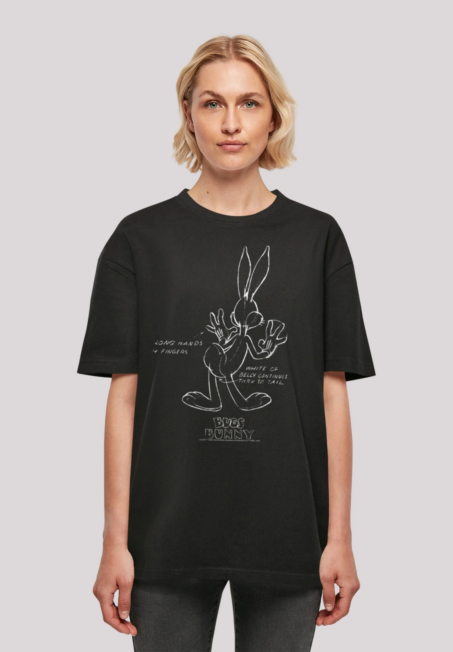 F4NT4STIC Looney Tunes Trickfilm Serie Cartoon Bugs Bunny Weiss Belly - T-Shirt Print - Black 3 F4NT4STIC Looney Tunes Trickfilm Serie Cartoon Bugs Bunny Weiss Belly - T-Shirt Print - Black