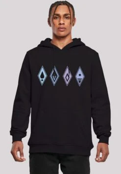 F4NT4STIC Disney Frozen Elements Symbols - Hoodie - Black