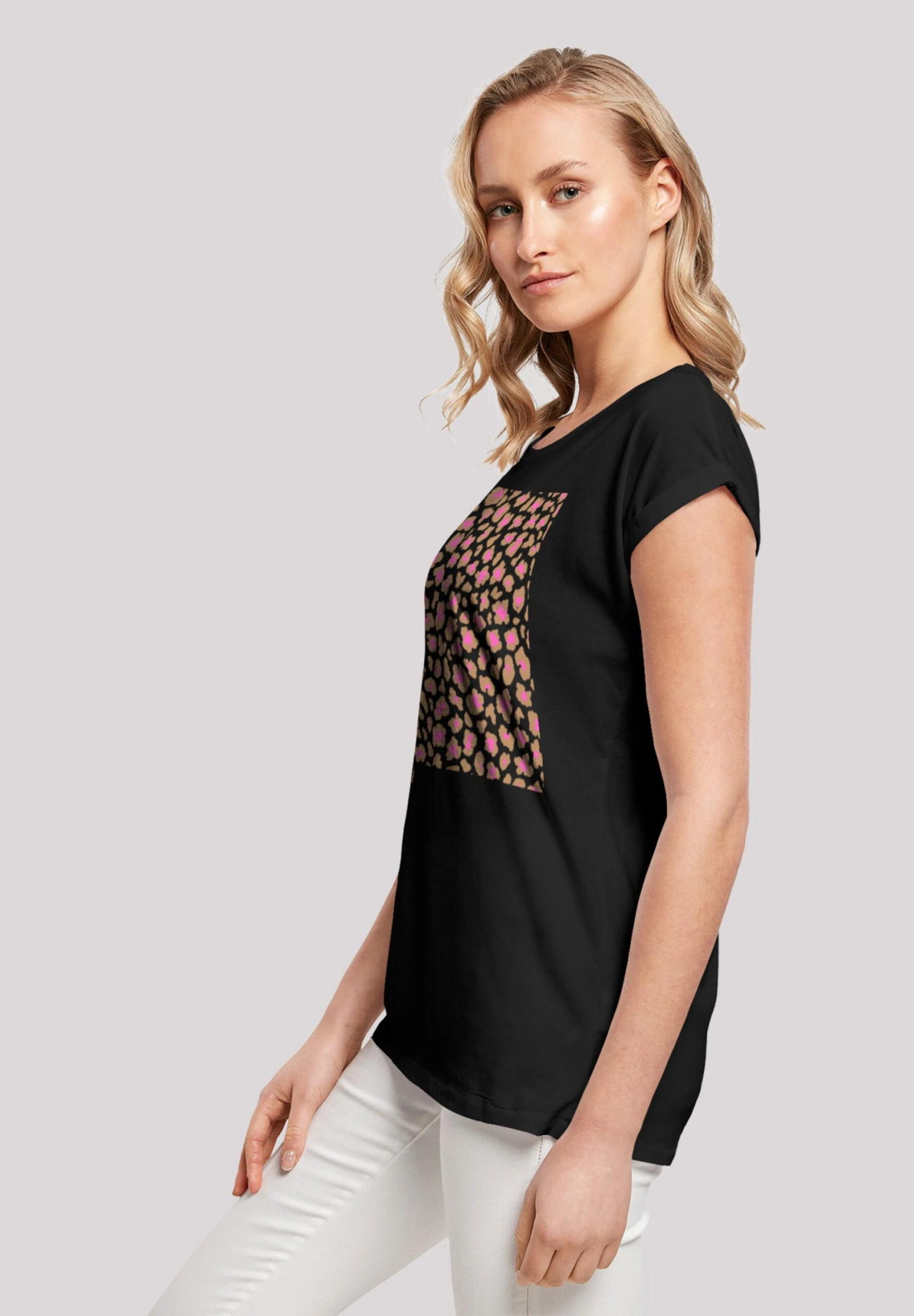 F4NT4STIC Leo Pink - T-Shirt Print - Schwarz 7 F4NT4STIC Leo Pink - T-Shirt Print - Schwarz - Afbeelding 5