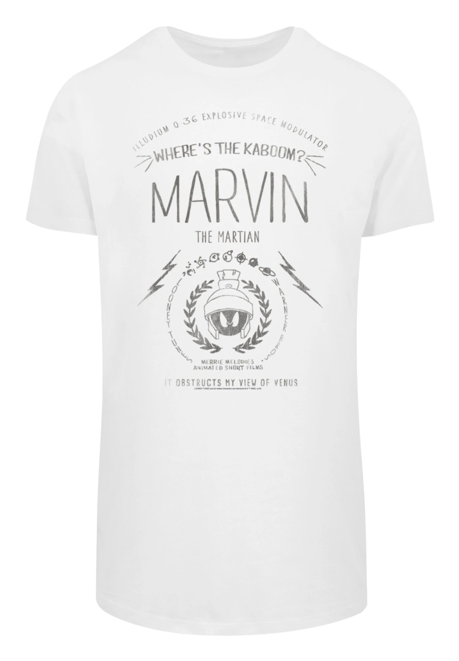 F4NT4STIC 'Looney Tunes Marvin The Martian Where'S The Kaboom' - T-Shirt Print - White 8 F4NT4STIC 'Looney Tunes Marvin The Martian Where'S The Kaboom' - T-Shirt Print - White - Afbeelding 6