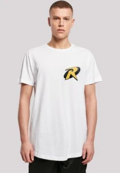 F4NT4STIC Dc Comics Batman Robin Logo - T-Shirt Print - White