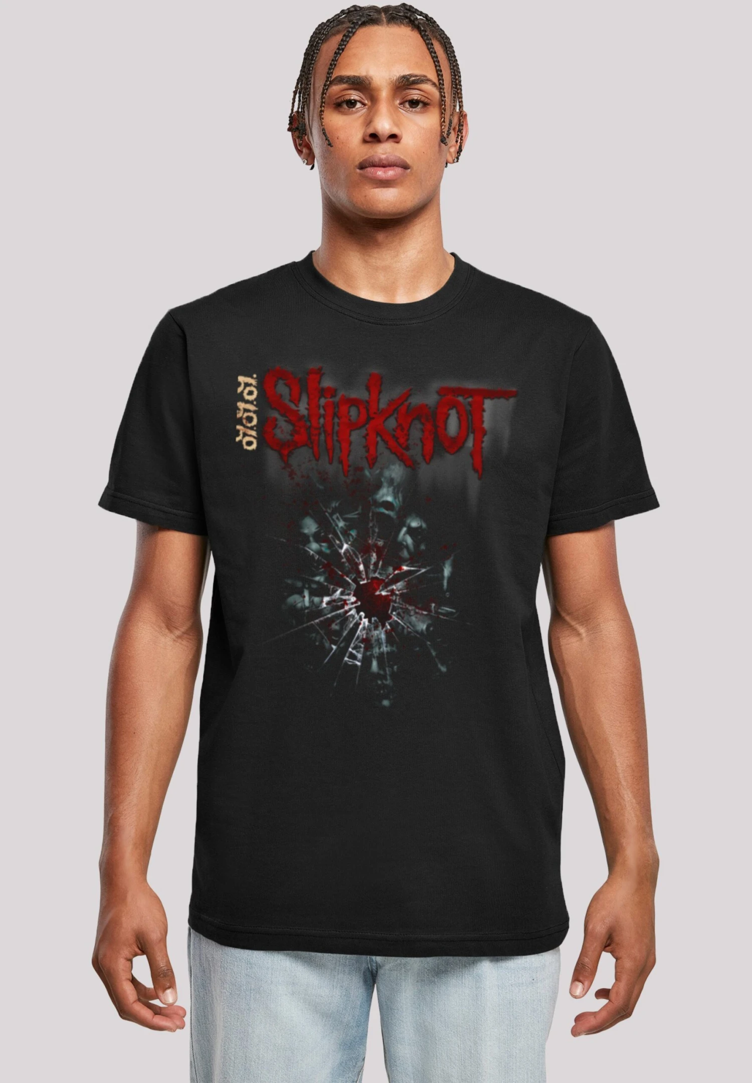 F4NT4STIC Slipknot Metal Band Shattered Glass - T-Shirt Print - Black 3 F4NT4STIC Slipknot Metal Band Shattered Glass - T-Shirt Print - Black