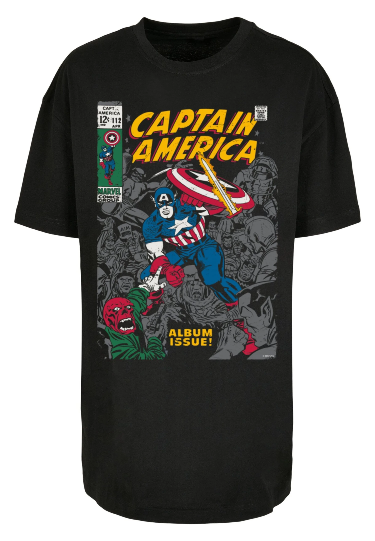 F4NT4STIC Marvel Captain America Album Issue Cover - T-Shirt Print - Black 8 F4NT4STIC Marvel Captain America Album Issue Cover - T-Shirt Print - Black - Afbeelding 6