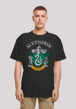F4NT4STIC Harry Potter Slytherin Crest - T-Shirt Print - Black