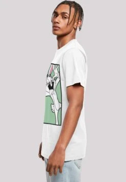 F4NT4STIC Looney Tunes Bugs Bunny Funny Face - T-Shirt Print - White -F4Nt4Stic 60591b8118964d3fbc1631f12aebffc6