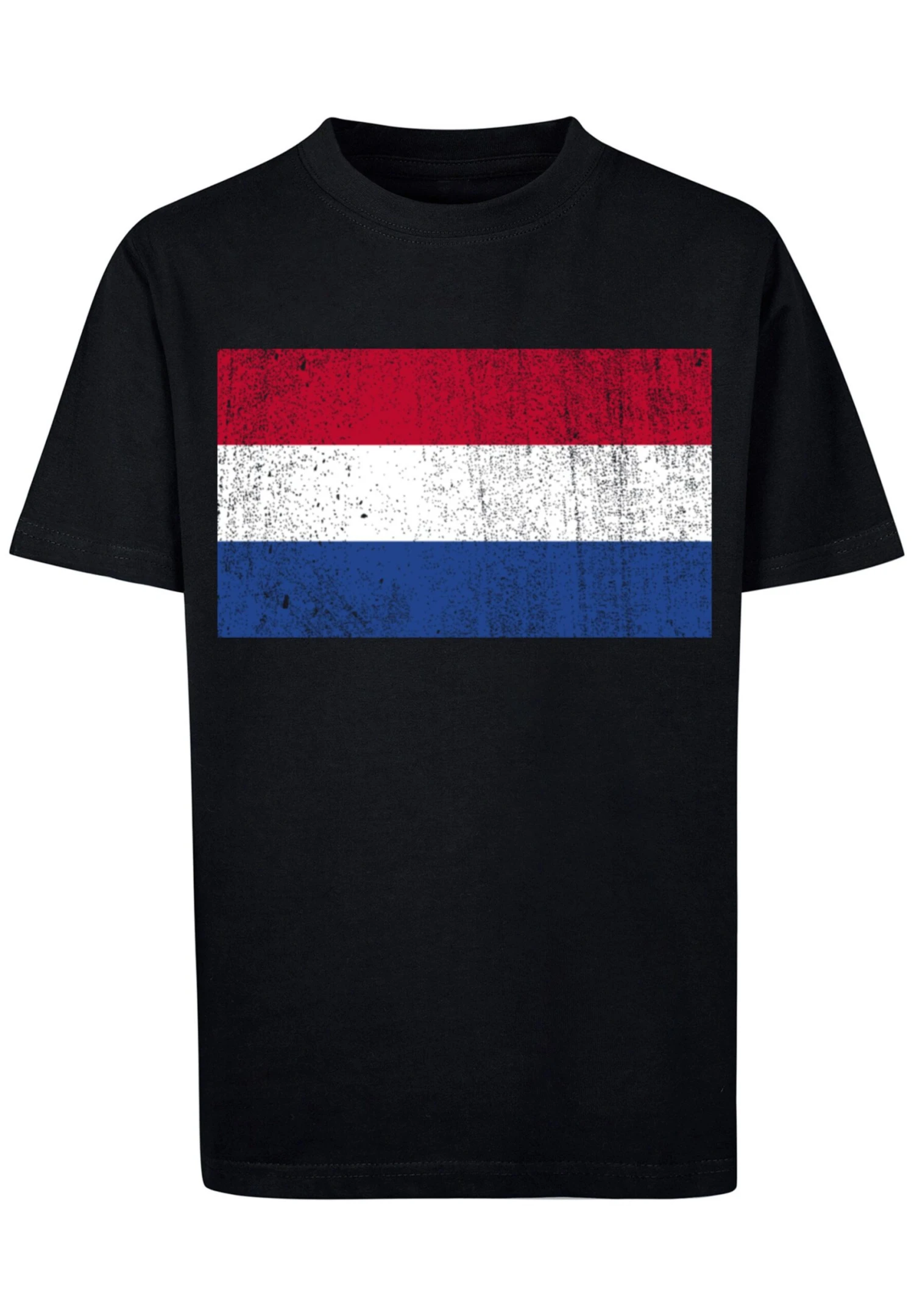 F4NT4STIC Netherlands Holland Flagge Distressed - T-Shirt Print - Schwarz 8 F4NT4STIC Netherlands Holland Flagge Distressed - T-Shirt Print - Schwarz - Afbeelding 6