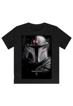 F4NT4STIC Star Wars The Mandalorian Poster Premium Krieg Der Sterne Fan- T-Shirt Print - Black