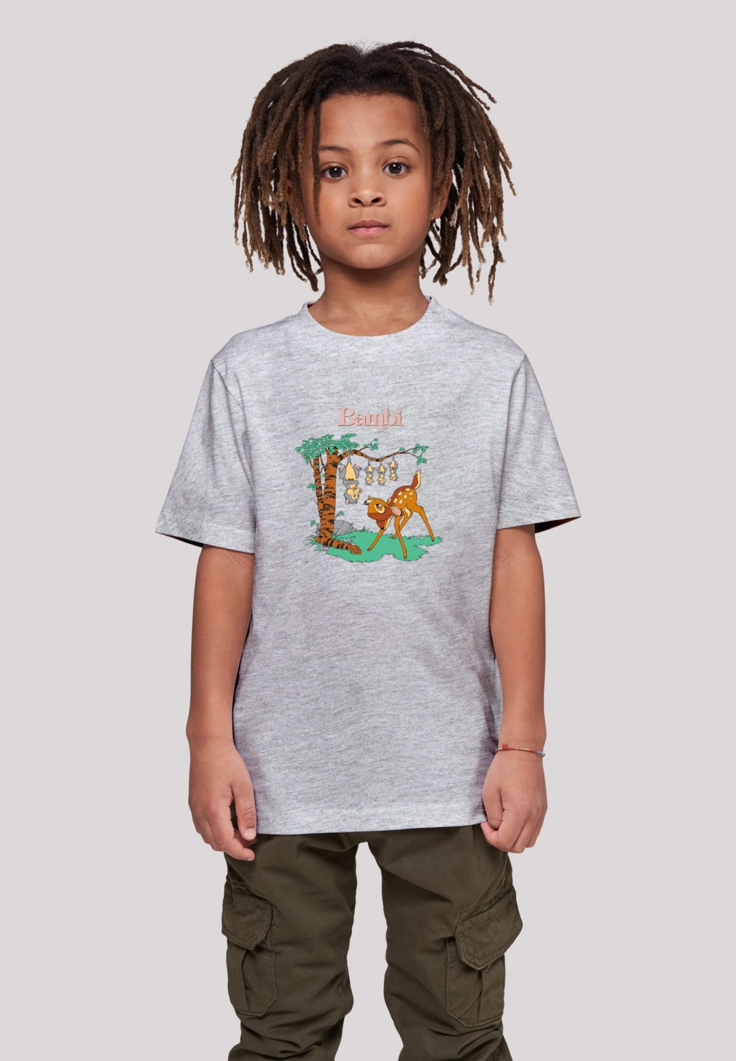 F4NT4STIC Disney Bambi Tilted Up - T-Shirt Print - Heather Grey 4 F4NT4STIC Disney Bambi Tilted Up - T-Shirt Print - Heather Grey - Afbeelding 2