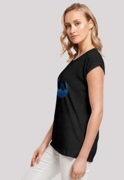 F4NT4STIC Extended Shoulder Star Wars Rise Of Skywalker Rebellen- T-Shirt Print - Black -F4Nt4Stic 61e617b2de86436ab4f3c67c86aed744