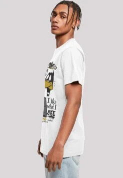 F4NT4STIC Looney Tunes Daffy Duck Binoculars Vintage - T-Shirt Print - White -F4Nt4Stic 622948a44cfb449883ce2135b089c5b6