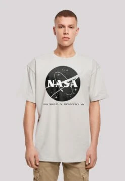 F4NT4STIC Nasa Logo Meatball Phiber Metaverse Fashion - T-Shirt Print - Lightasphalt