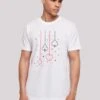 F4NT4STIC Herz Karo Kreuz Pik - T-Shirt Print - Weiß
