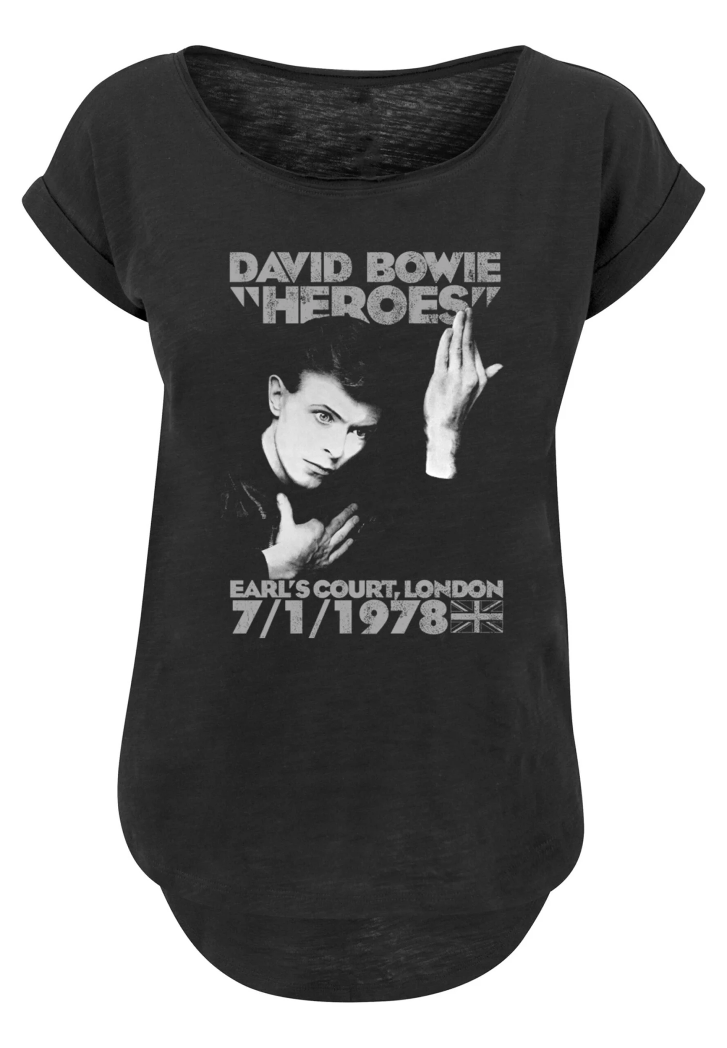 F4NT4STIC David Bowie Earls Court Heroes - T-Shirt Print - Black 8 F4NT4STIC David Bowie Earls Court Heroes - T-Shirt Print - Black - Afbeelding 6