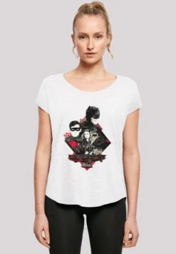 F4NT4STIC Batman Tv Series Character Skyline Wht With Long S - T-Shirt Print - White