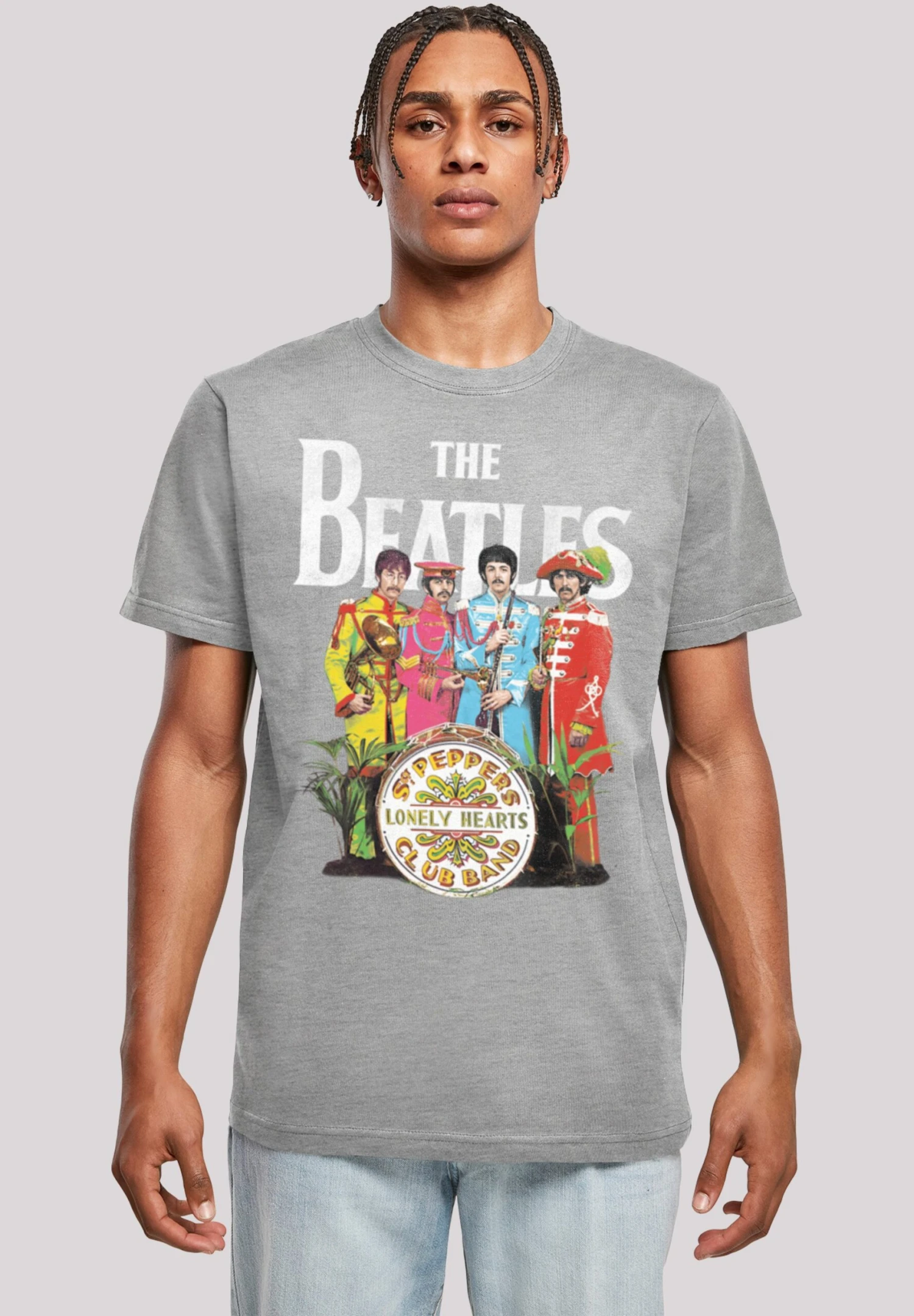 F4NT4STIC The Beatles Band Sgt Pepper- T-Shirt Print - Heather Grey 3 F4NT4STIC The Beatles Band Sgt Pepper- T-Shirt Print - Heather Grey