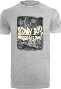F4NT4STIC Scooby Doo Zeichentrickserie Scary Castle - T-Shirt Print - Heather Grey -F4Nt4Stic 651d2b925f6446b69faee0e9c4444488