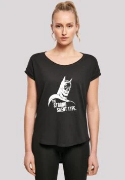 F4NT4STIC Long Cut'Batman The Strong Silent Type Superheld' - T-Shirt Print - Black